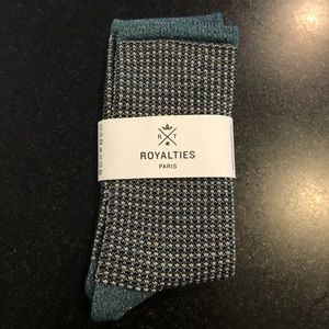 Metallic tweed socks